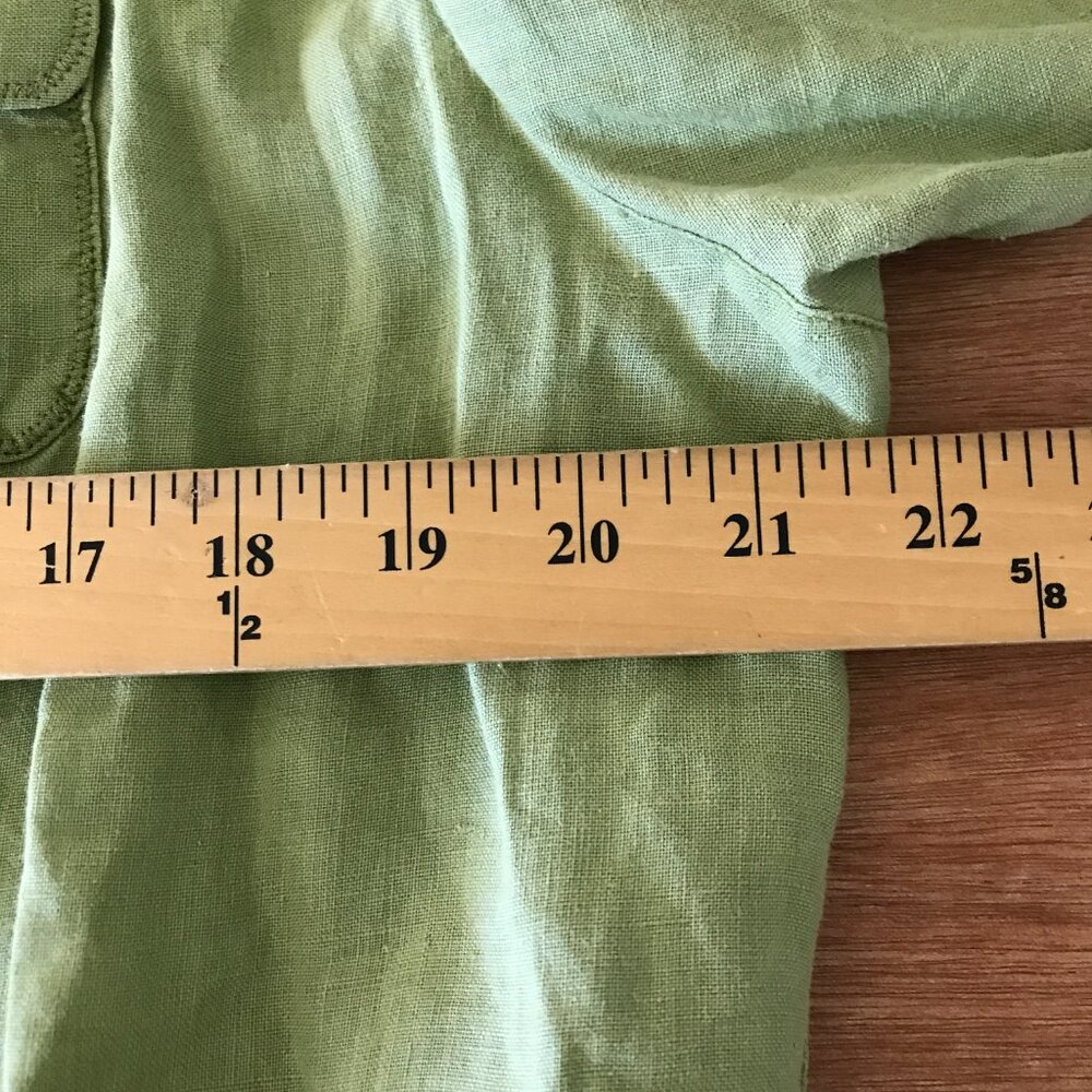 Tommy Bahama Relax 100% Linen Shirt Men XL Green Button Up Pocket Long Sleeve - Picture 9 of 16
